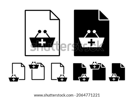 Shopping bug plus vector icon in file set illustration for ui and ux, website or mobile application
