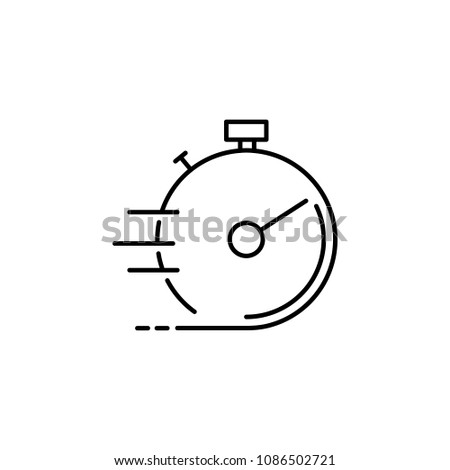 accelerated stopwatch icon. Element of speed for mobile concept and web apps illustration. Thin line icon for website design and development, app development. Premium icon on white background