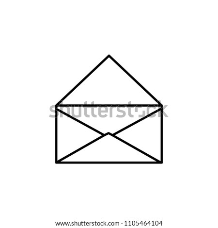 open envelope outline icon. Element of logistic icon for mobile concept and web apps. Thin line open envelope outline icon can be used for web and mobile on white background