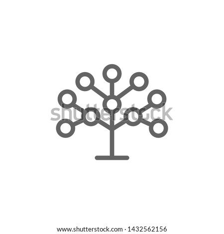 Phylogenetic, tree icon. Element of bio engineering illustration. Thin line icon for website design and development, app development. Premium icon