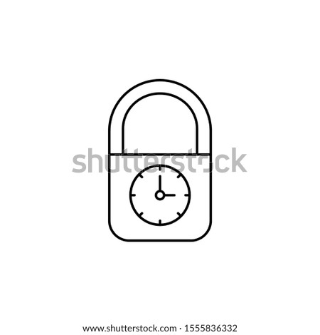 Lock, time, clock icon. Simple line, outline vector of icons for ui and ux, website or mobile application