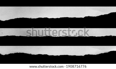 Ripped black and white paper, copy space. Foto stock © 