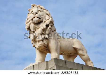 Lion Statue in London, Great Britain