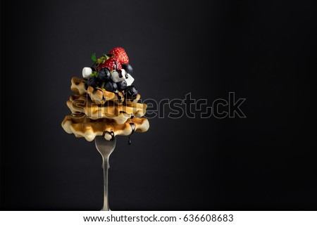 Similar – Image, Stock Photo Blueberries with fork Food