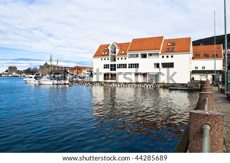 Popular travel destination in Bergen city in Norway