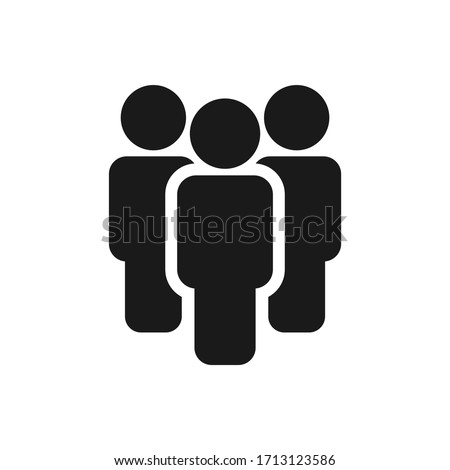 People vector icon isolated on white background.