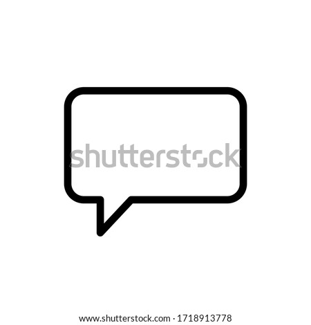 Flat vector chat message in speech bubble icon. Isolated on white background.