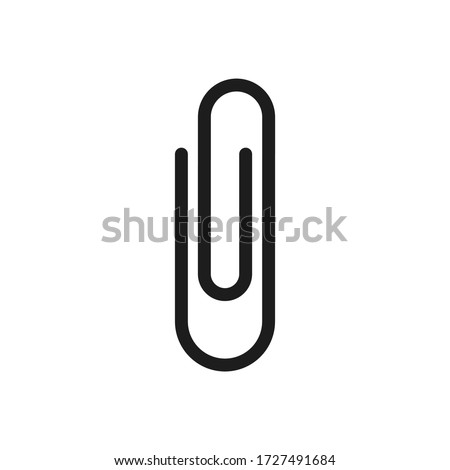 Paper clip icon isolated on white background. 