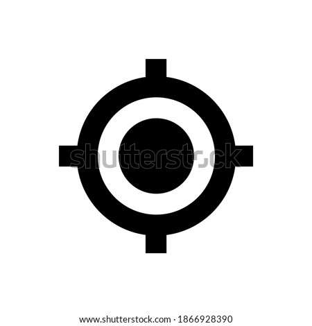 Location crosshair icon. Mark icon, pointer. GPS indicator sign.  Pointer on white background. Vector illustration. Target icon.