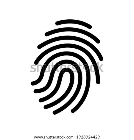 Fingerprint vector icon. Touch ID icon isolated on white background. ID app icon. Vector icon for web site, app or multimedia. UI UX.