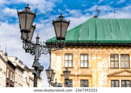Image, Stock Photo historical lantern in front of Brandenburg Gate