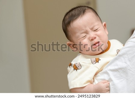 Similar – Image, Stock Photo Portrait of cute crying boy