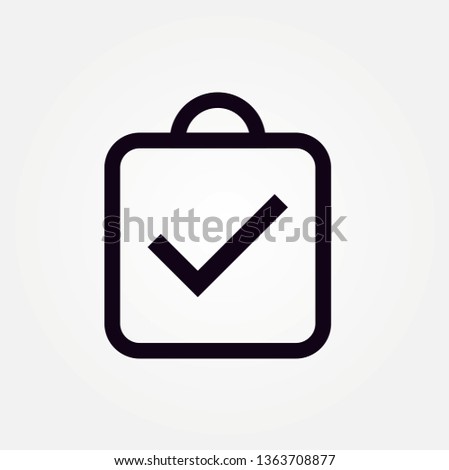 assignment turned in line icon design