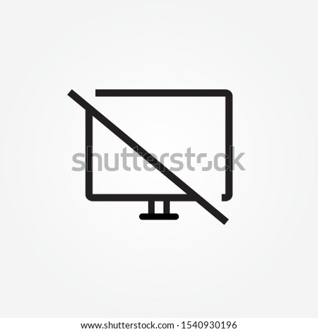 desktop, monitor acces disabled icon design