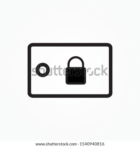 mobile smartphone screen lock landscape sign icon design vector illustration