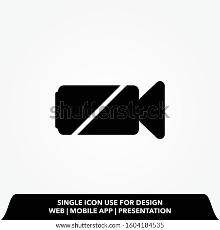 disable video camera icon design vector illustration
