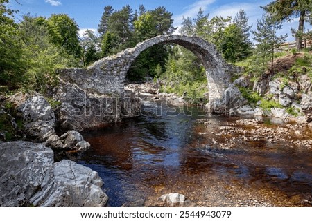 Similar – Image, Stock Photo Bridge + visitors at the castle in the pond