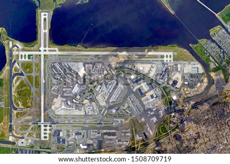 Aerial view of John F. Kennedy International Airport 
 Stock fotó © 