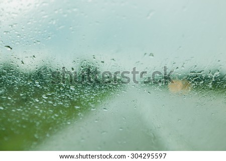 Windshield rain Getting rainy day Invisible Road