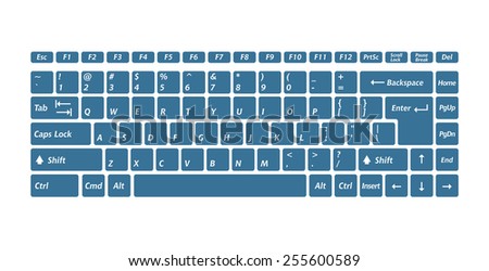 Computer keyboards for using in app. Vector image