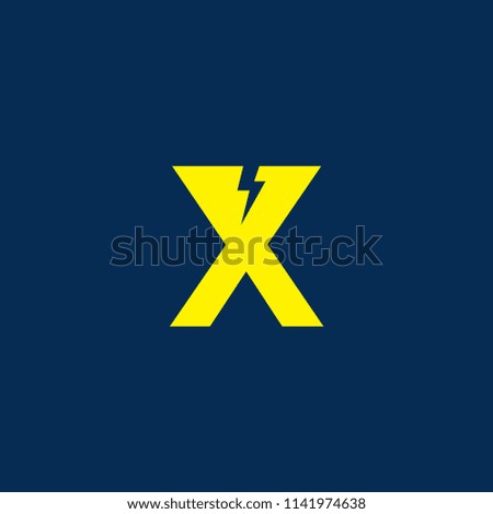 electric letter x logo, icon, symbol