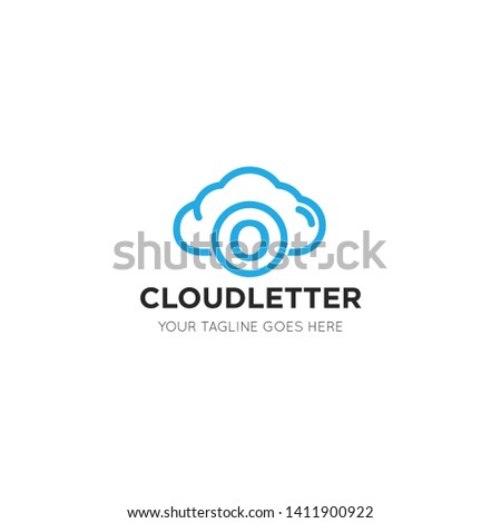 initial leter o cloud logo and icon vector illustration design template