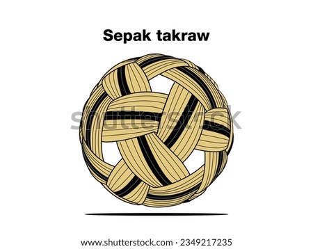Vector illustration of sepak takraw. sport logo