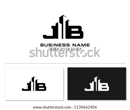 J B Initial building logo concept Stock fotó © 