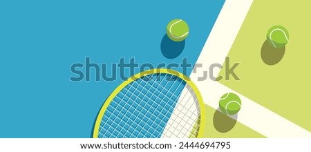 stands on tennis court with tennis racket and tennis ball