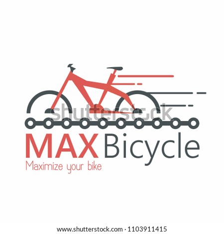 Bicycle Company Logo Template Vector with Bike Chain