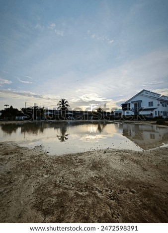 Similar – Image, Stock Photo Reflection in a rainwater barrel