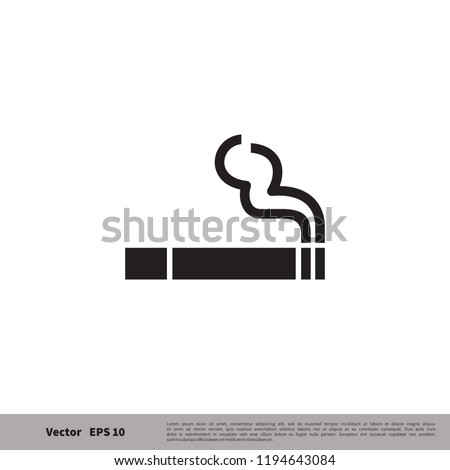 cigarette smoking icon vector