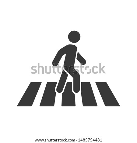 people crosswalk icon pedestrian symbol logo template