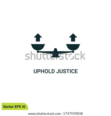 uphold justice icon illustration vector eps 10 logo template