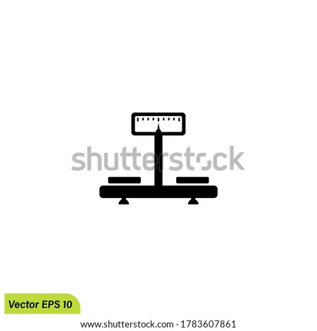 wight scales icon illustration symbol simple design element logo template