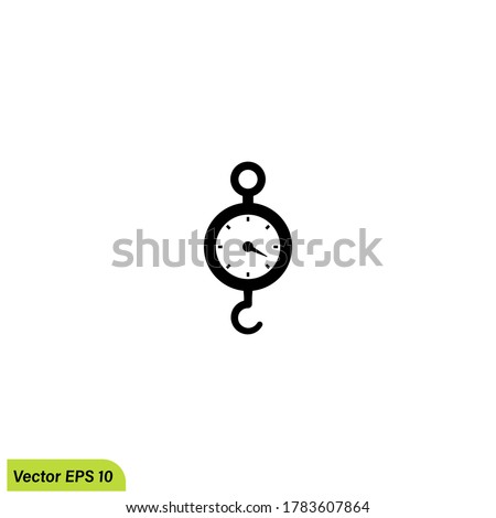 wight scales icon illustration symbol simple design element logo template