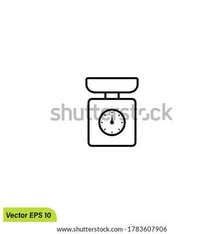 wight scales icon illustration symbol simple design element logo template