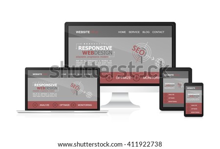 Responsive design and web devices. 