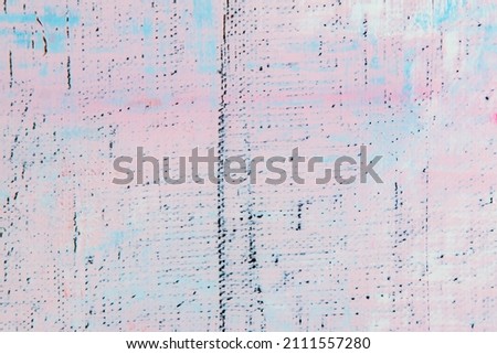 abstract grunge background: rough linen canvas thinly coated with light tinted primer, short focus, blur. Temporary object. 