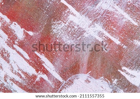 abstract colorful creative background - rough linen canvas unevenly covered with multi-colored primers, reflections of light. Toning, blur. Temporary object. 