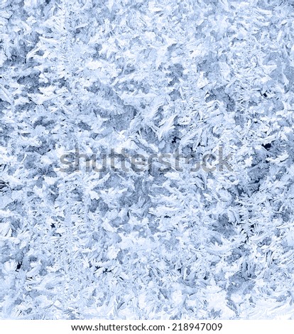 Frosty pattern on a winter window