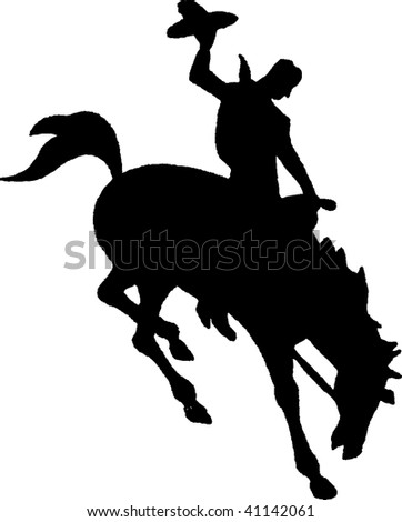 Cowboy On Horse Stock Vector Illustration 41142061 : Shutterstock