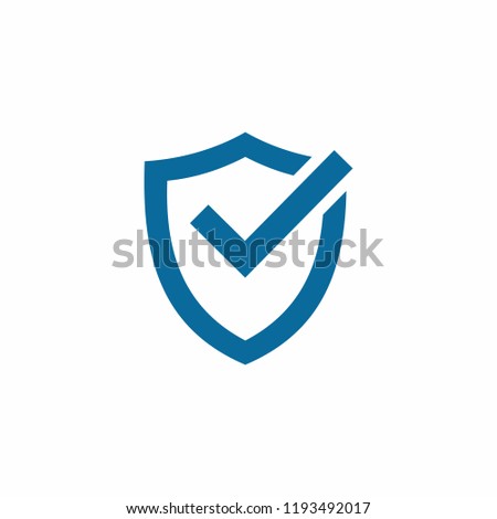 Shield and Check Mark Icon Vector Logo Template. symbol for web site Computer and mobile vector.