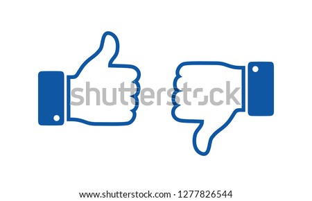 Like and dislike icons set, Thumbs up and thumbs down icon Vector illustration. symbol for web site Computer and mobile vector.