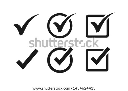 Check mark icon symbols vector. symbol for web site Computer and mobile vector.