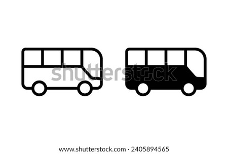 Bus icon vector for web site Computer and mobile app