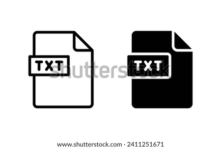 TXT document, TXT file sign vector for web site Computer and mobile app