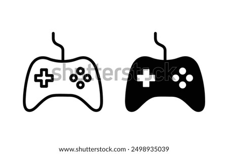 Gamepad icon, joystick icon, game console symbol vector