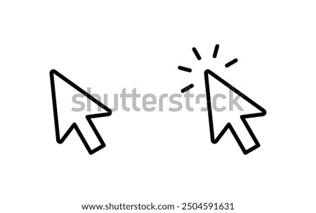 cursor icon vector. pointer arrow icon.