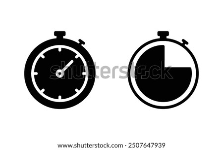 Stopwatch vector icon. timer sign. Stopwatch icon